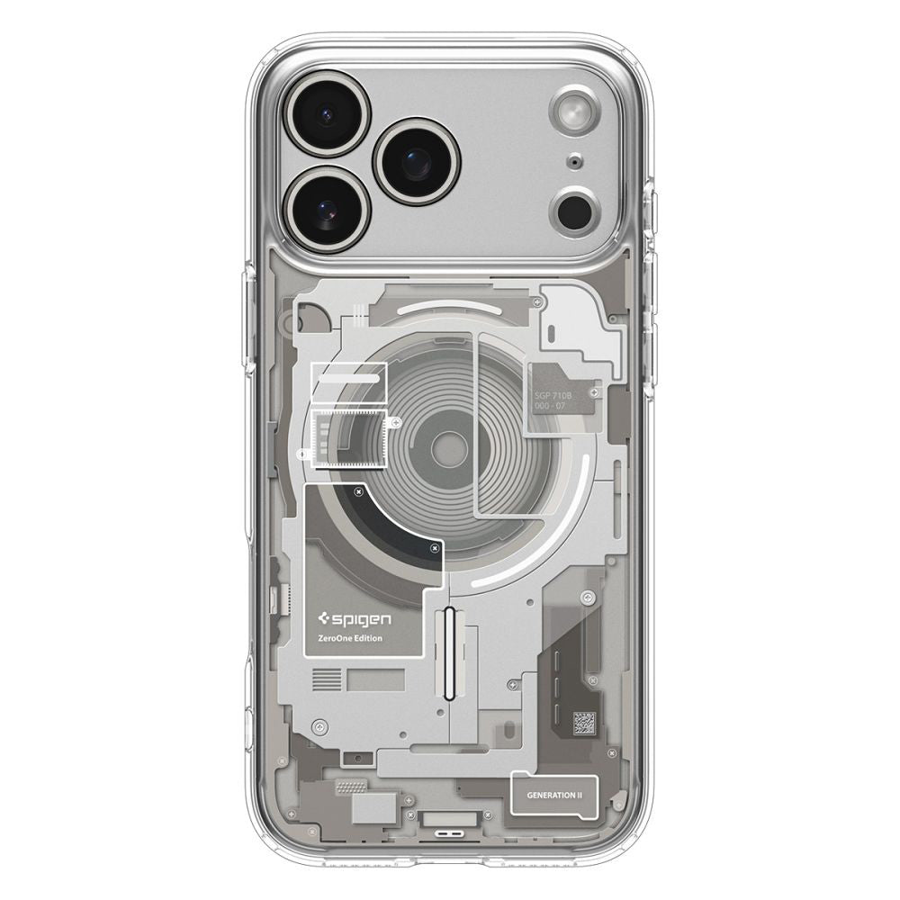 Husă Spigen Ultra Hybrid Zero One MagSafe iPhone 17 Pro – Natural Titanium (titan) – imagine 8
