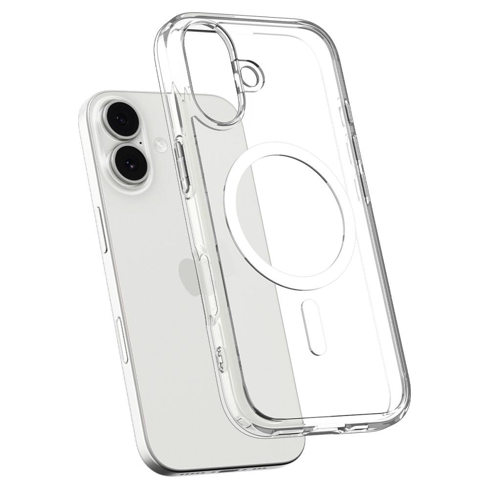 Husă Spigen Ultra Hybrid MagSafe iPhone 17 – Transparent / Alb – imagine 4