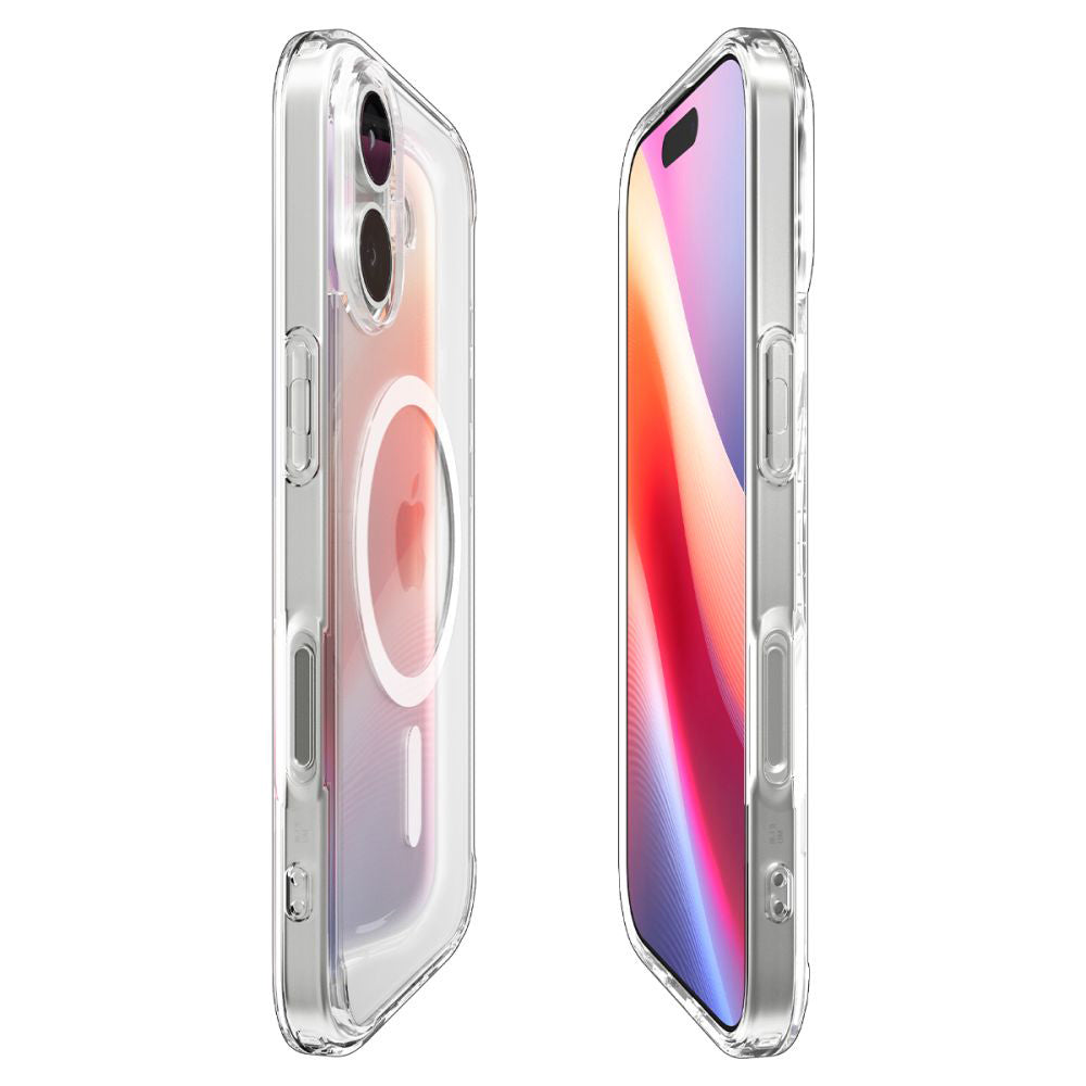 Husă Spigen Ultra Hybrid MagSafe iPhone 17 – Transparent / Alb – imagine 5