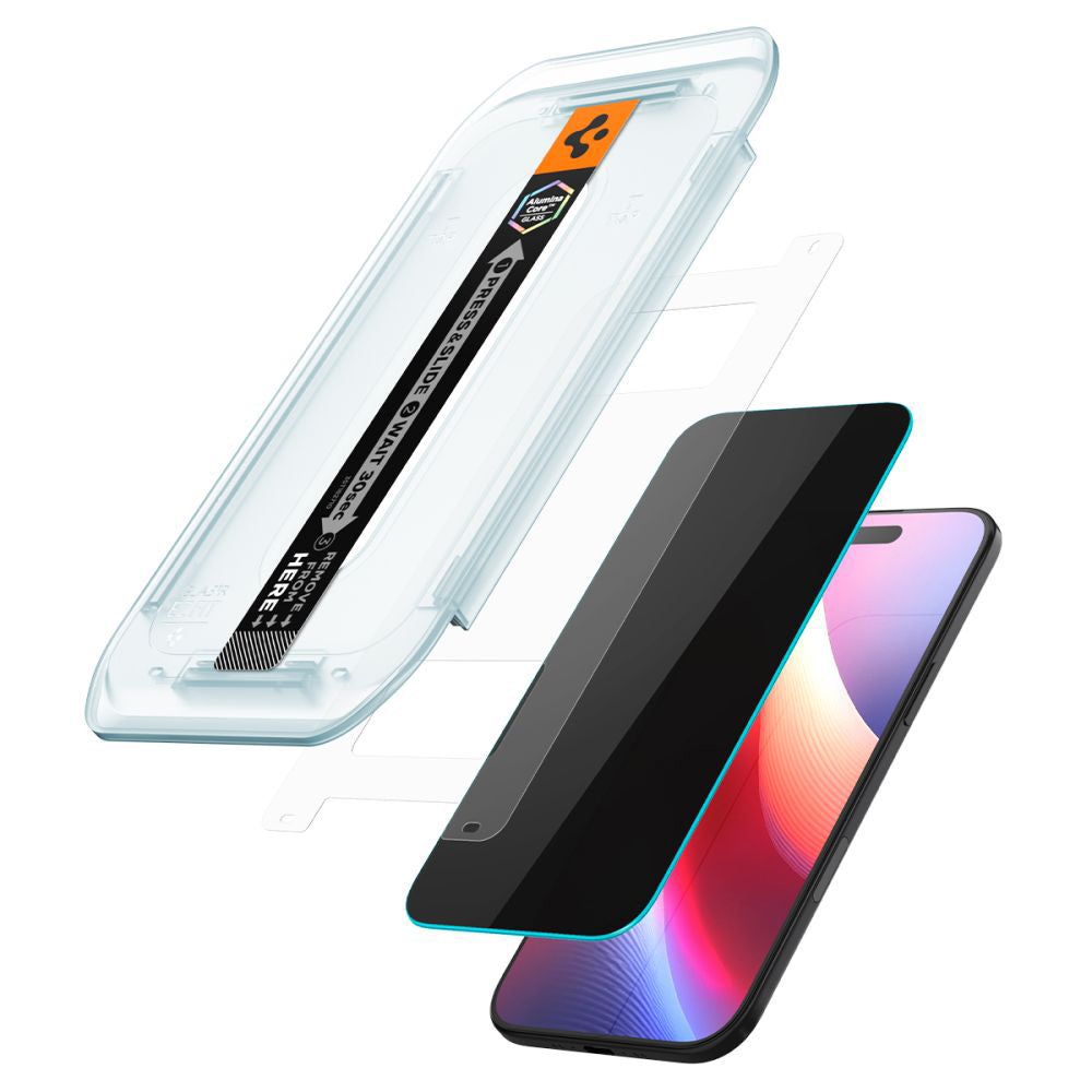 Folie de sticlă privacy Spigen Glas.tR EZ Fit pentru iPhone Air – imagine 2