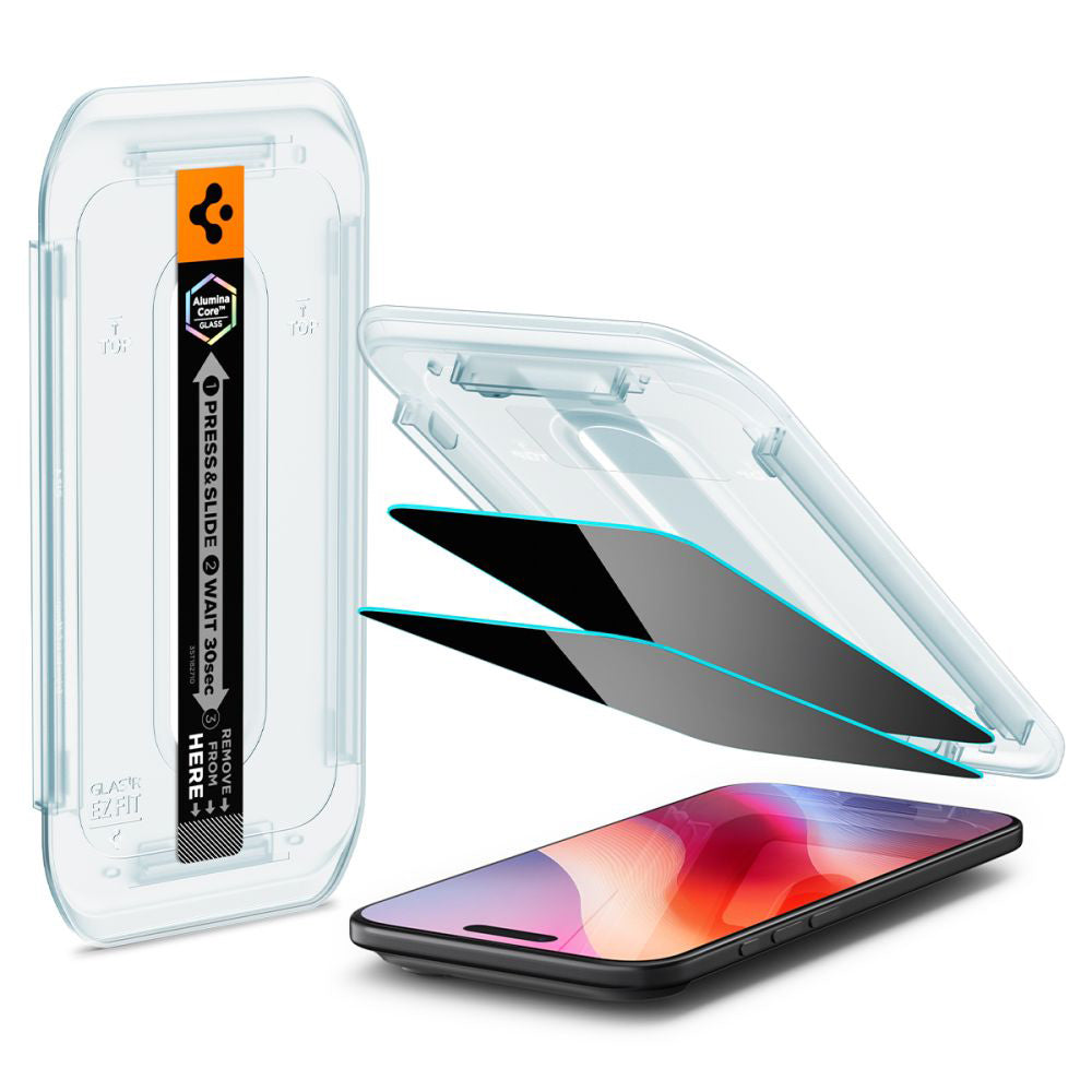 Folie de sticlă privacy Spigen Glas.tR EZ Fit pentru iPhone Air – imagine 3