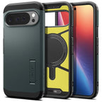 Husă Spigen Tough Armor MagFit Pixel 10 Pro XL – Verde închis (Abyss Green) – imagine 16