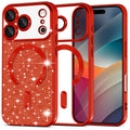 Husă Techsuit Luxury Glitter MagSafe iPhone 17 Pro – Roșu – imagine 1