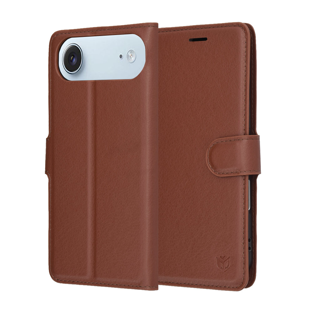 Husă portofel Techsuit Leather Folio iPhone Air – Maro – imagine 7