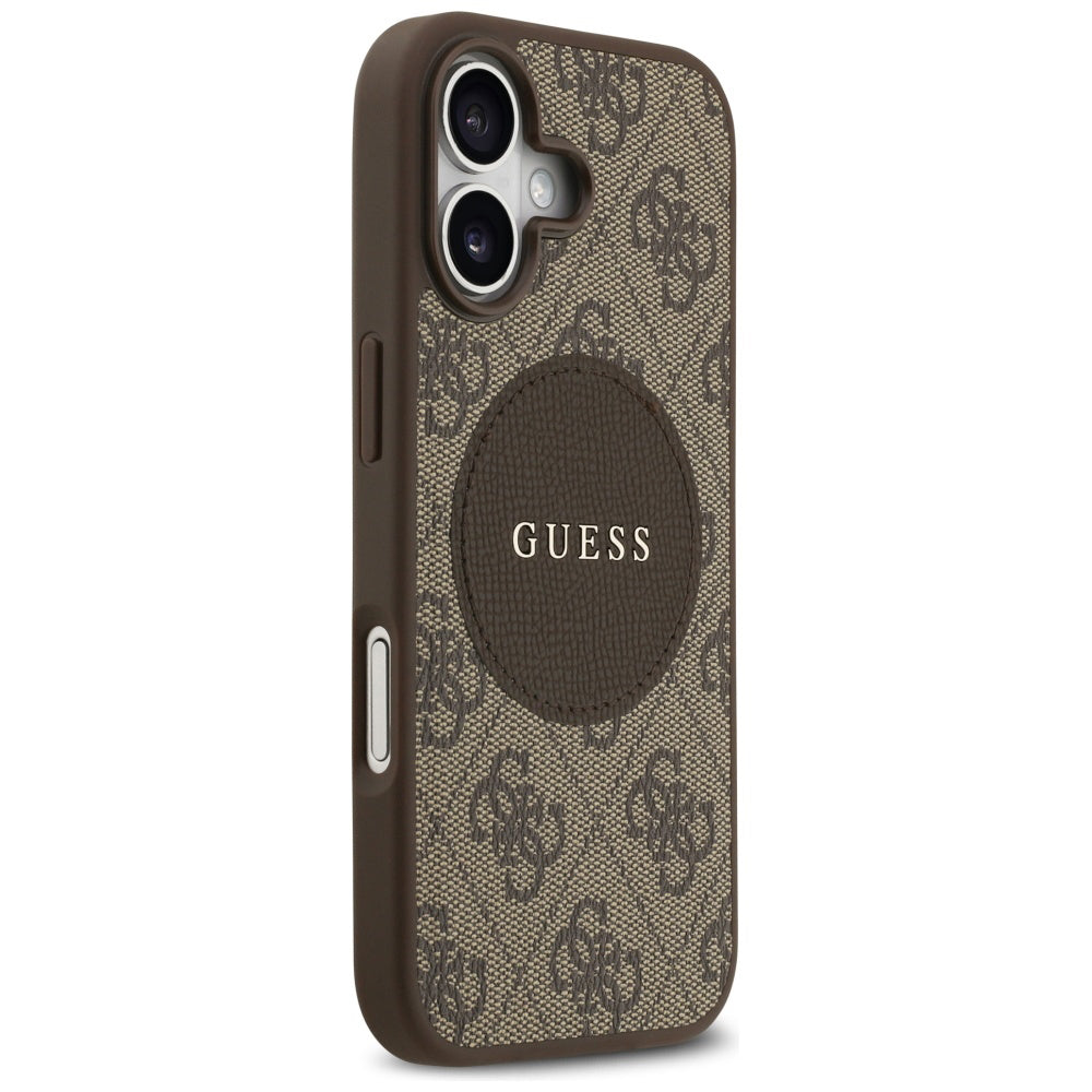 Husă Guess iPhone 17 4G Circle Classic Logo MagSafe, maro – imagine 3
