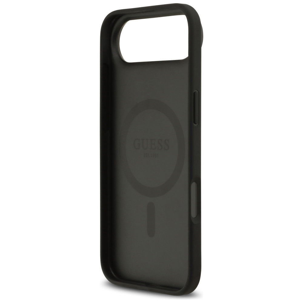 Husă Guess iPhone Air 4G Circle Classic Logo MagSafe, negru – imagine 5