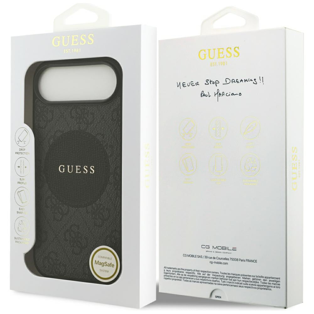 Husă Guess iPhone Air 4G Circle Classic Logo MagSafe, negru – imagine 7