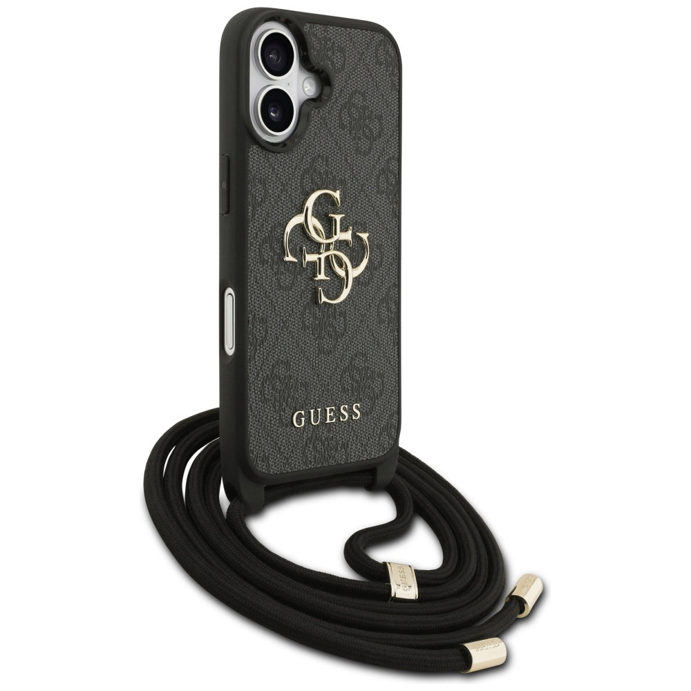 Husă Guess iPhone 17 Hardcase 4G CBDY Big Logo with Cord Strap, negru – imagine 2