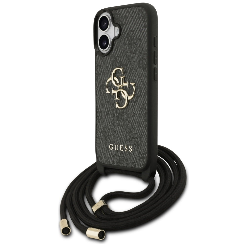 Husă Guess iPhone 17 Hardcase 4G CBDY Big Logo with Cord Strap, negru – imagine 1