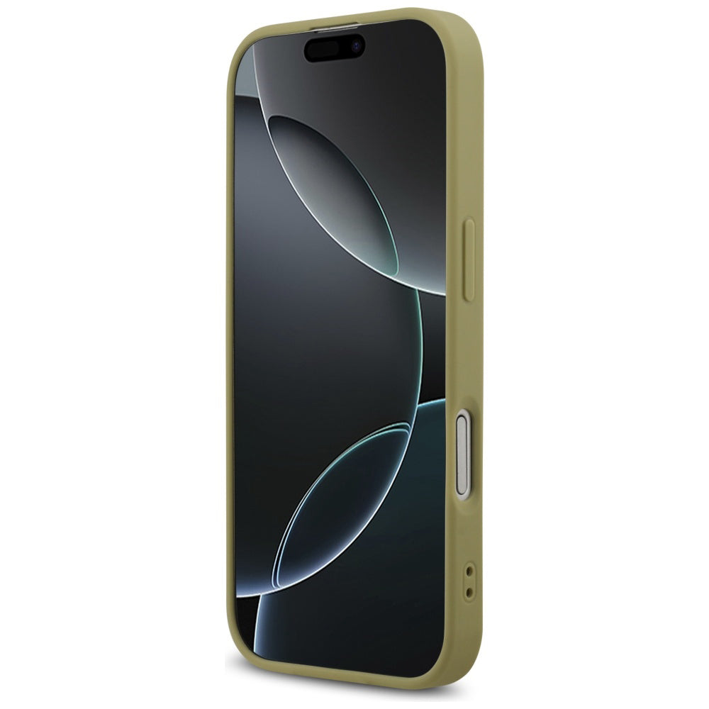 Husă Guess iPhone 17 Fixed Glitter Big 4G, auriu – imagine 2