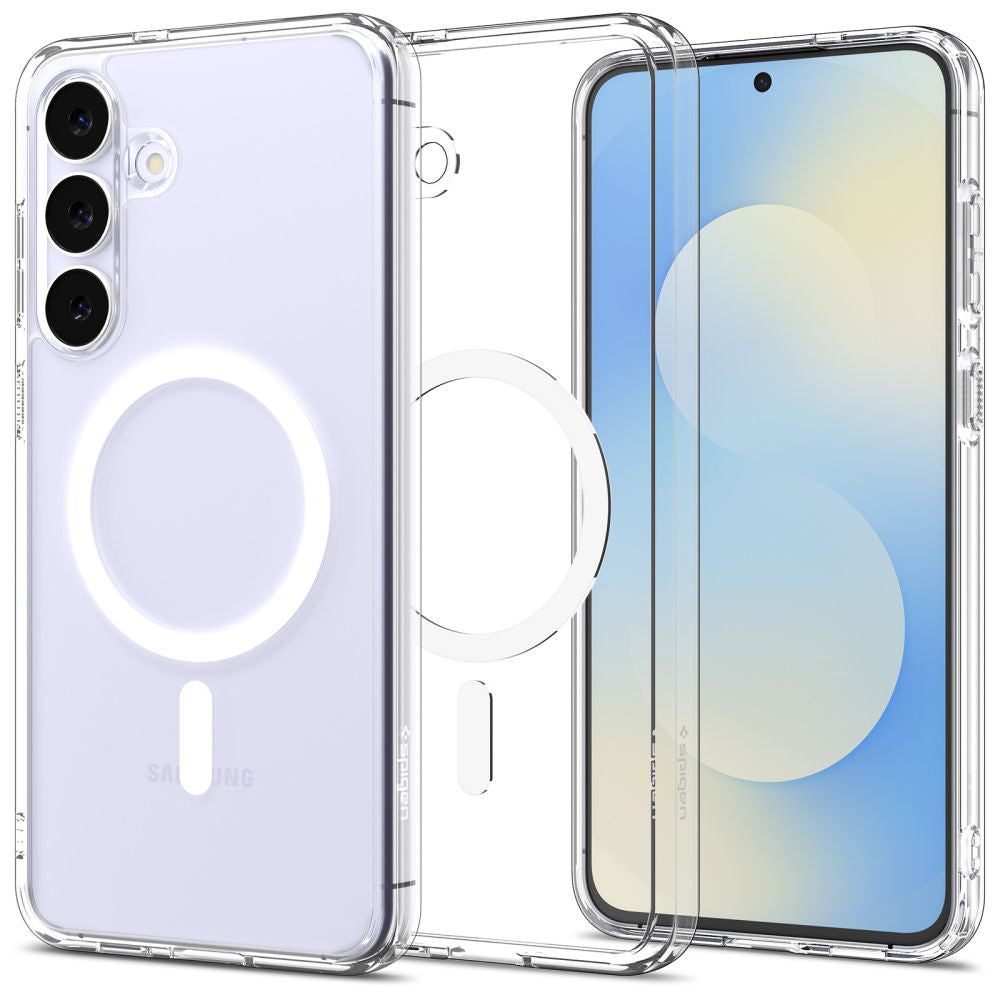 Husă Spigen Ultra Hybrid MagSafe Galaxy S25 FE – Transparent / Alb – imagine 1
