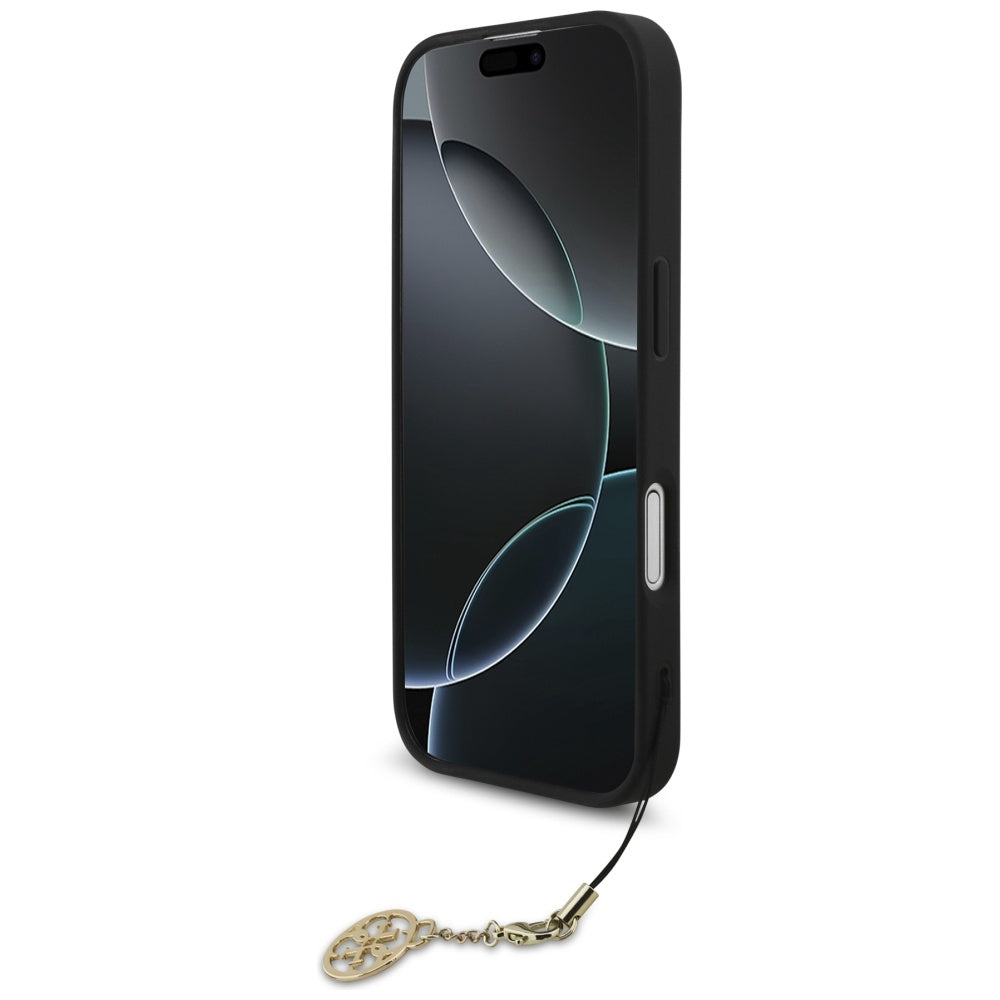 Husă Guess iPhone 17 Hardcase 4G Charm Cradle MagSafe, negru – imagine 4