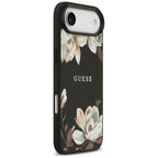 Husă Guess iPhone Air Grained Flowers MagSafe, negru – imagine 2