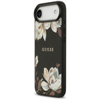 Husă Guess iPhone Air Grained Flowers MagSafe, negru – imagine 3
