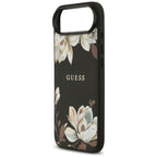 Husă Guess iPhone Air Grained Flowers MagSafe, negru – imagine 4