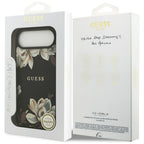 Husă Guess iPhone Air Grained Flowers MagSafe, negru – imagine 7