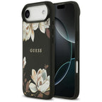 Husă Guess iPhone Air Grained Flowers MagSafe, negru – imagine 6