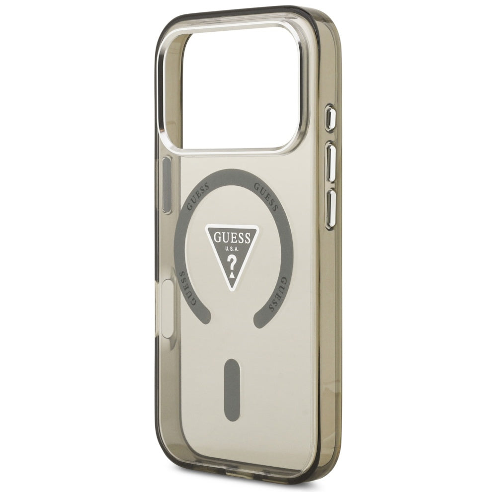 Husă Guess iPhone 17 Pro IML Gradient Triangle Logo MagSafe, kaki – imagine 5