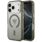 Husă Guess iPhone 17 Pro IML Gradient Triangle Logo MagSafe, kaki – imagine 1
