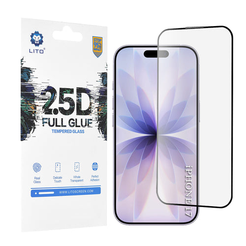 Folie sticlă Lito 2.5D Full Glue iPhone 17 / 16 Pro – imagine 1 din 2