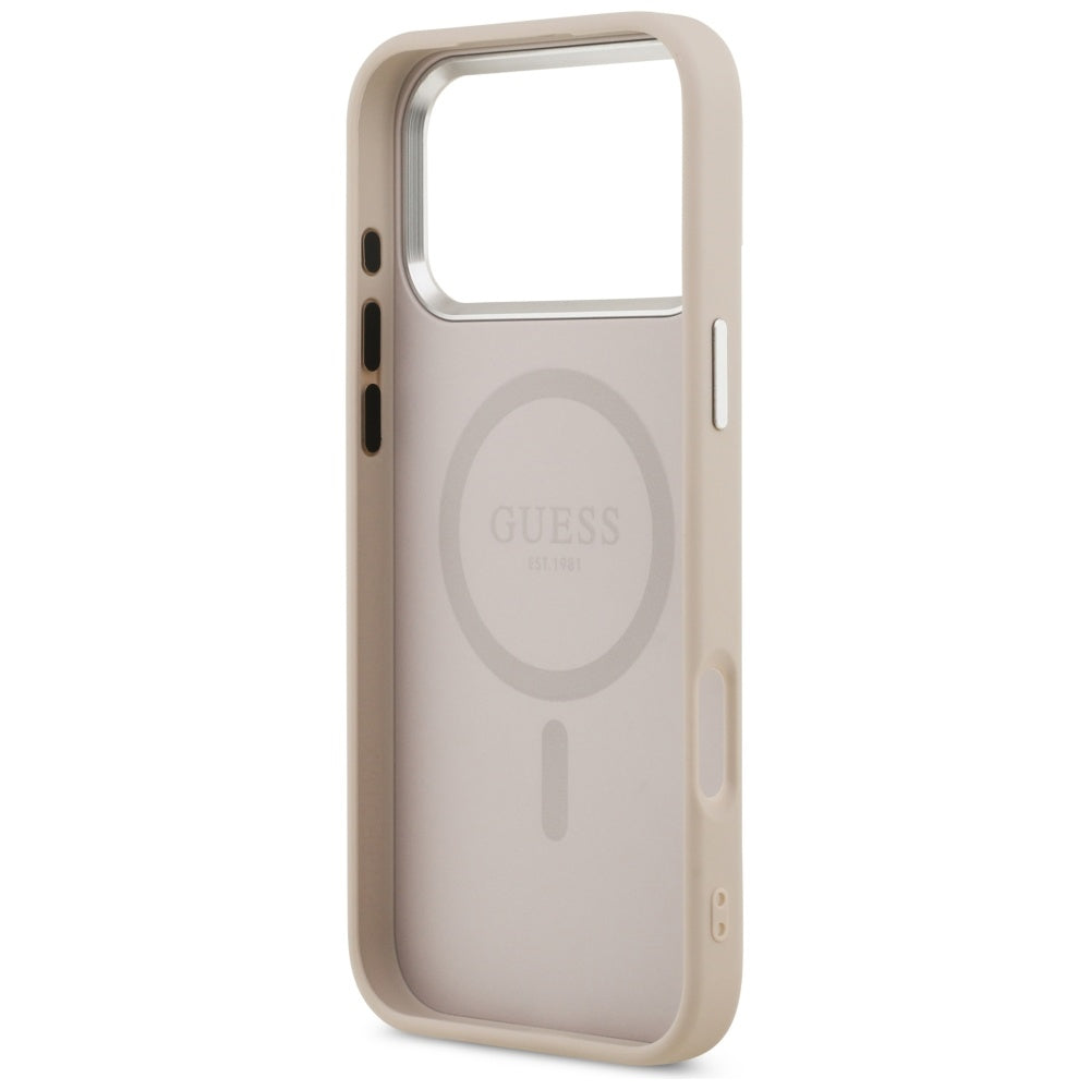 Husă Guess iPhone 17 Pro Hardcase Triangle Logo MagSafe, roz – imagine 4