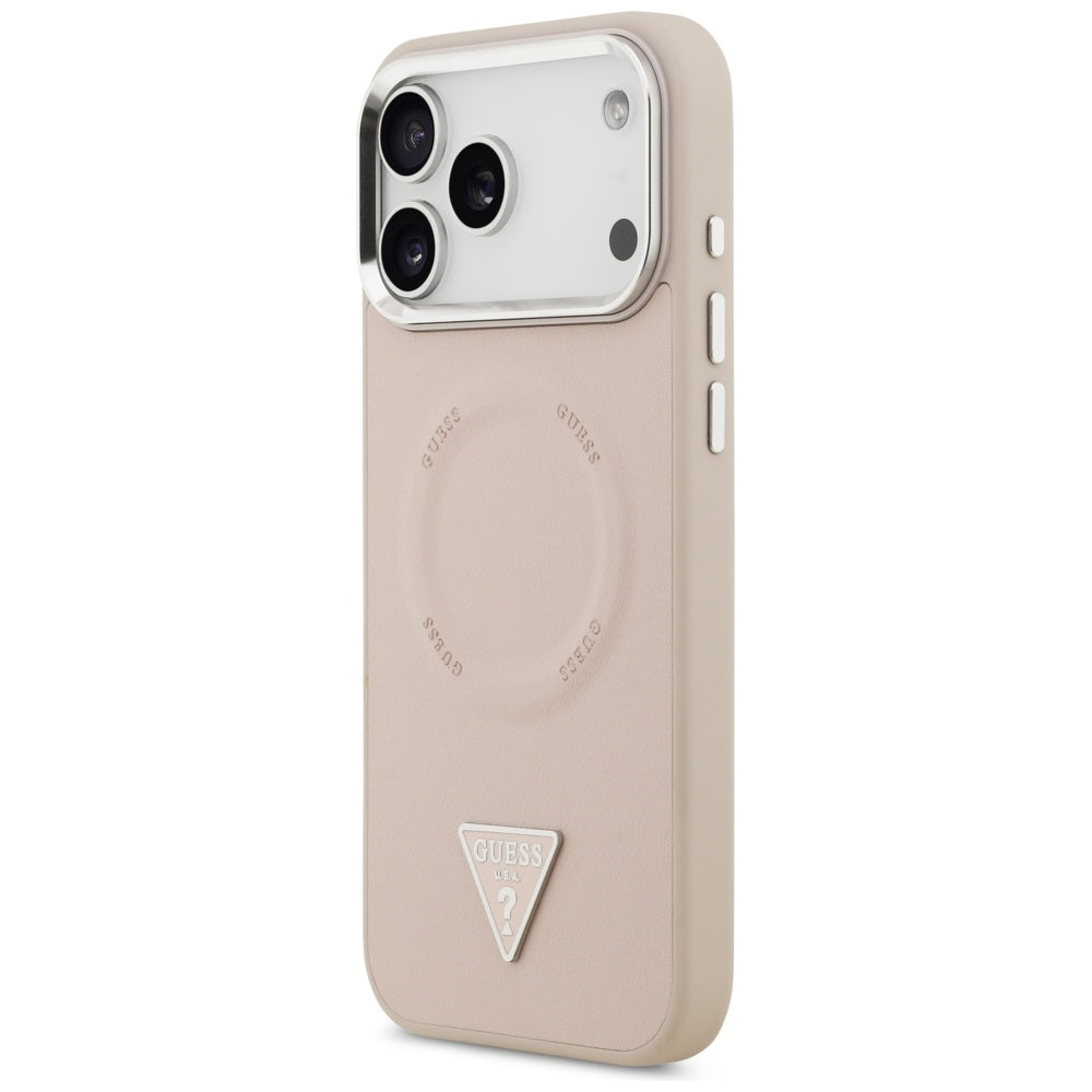 Husă Guess iPhone 17 Pro Hardcase Triangle Logo MagSafe, roz – imagine 6