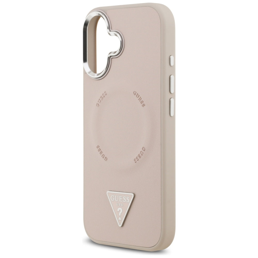 Husă Guess iPhone 17 Hardcase Triangle Logo MagSafe, roz – imagine 5
