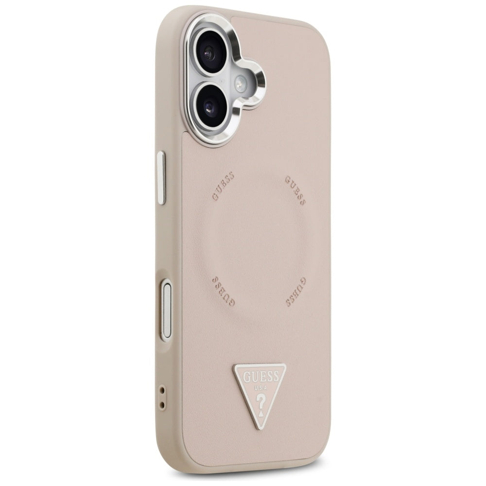 Husă Guess iPhone 17 Hardcase Triangle Logo MagSafe, roz – imagine 2