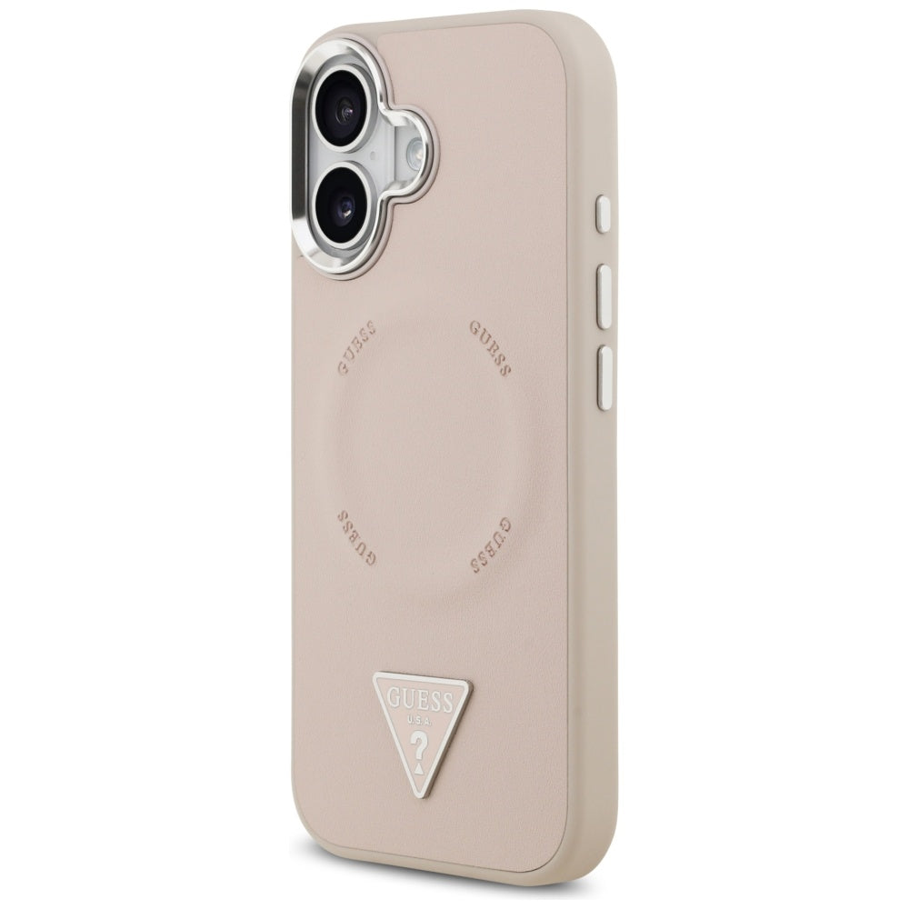 Husă Guess iPhone 17 Hardcase Triangle Logo MagSafe, roz – imagine 4