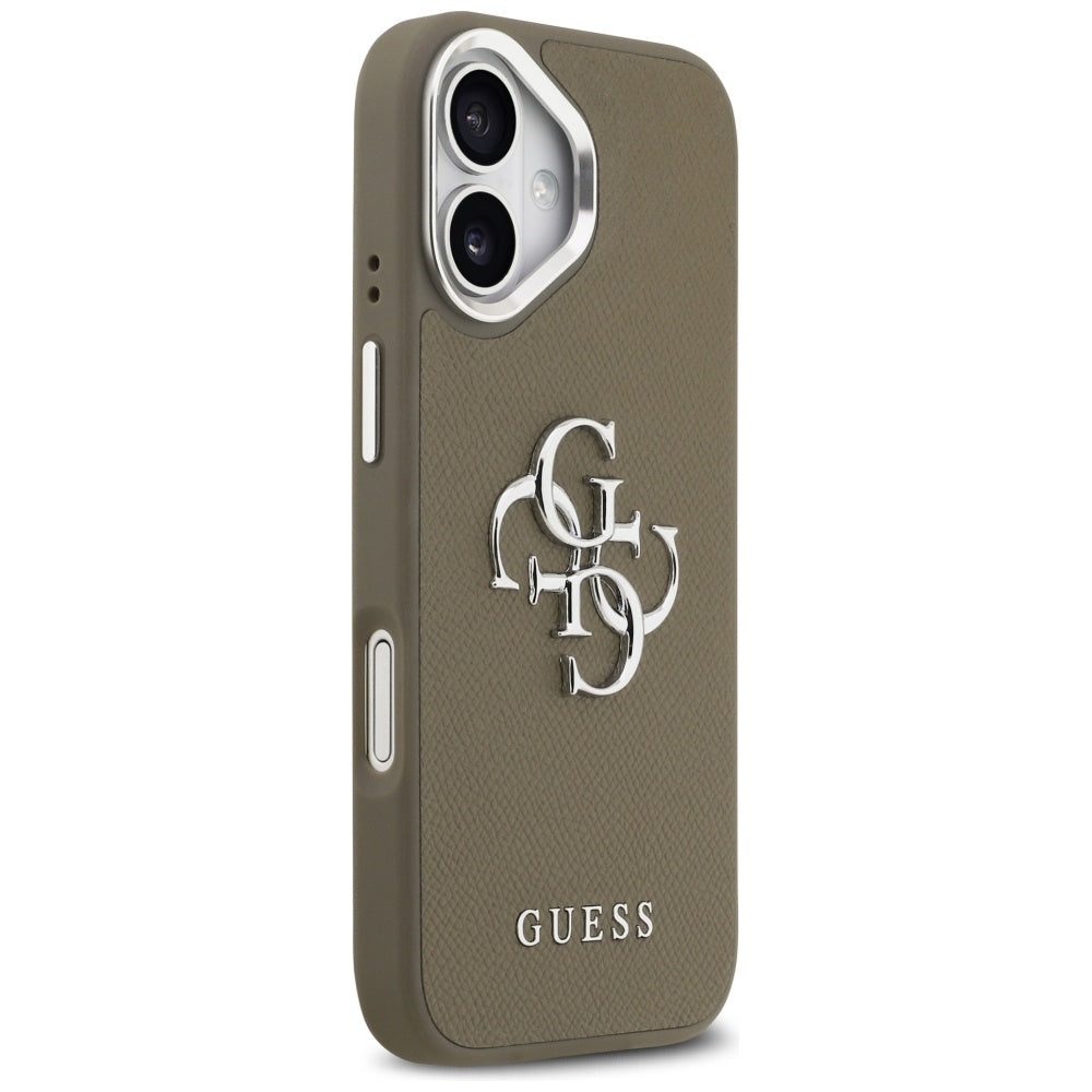 Husă Guess iPhone 17 Hardcase Grained Big 4G Classic Logo, maro – imagine 5