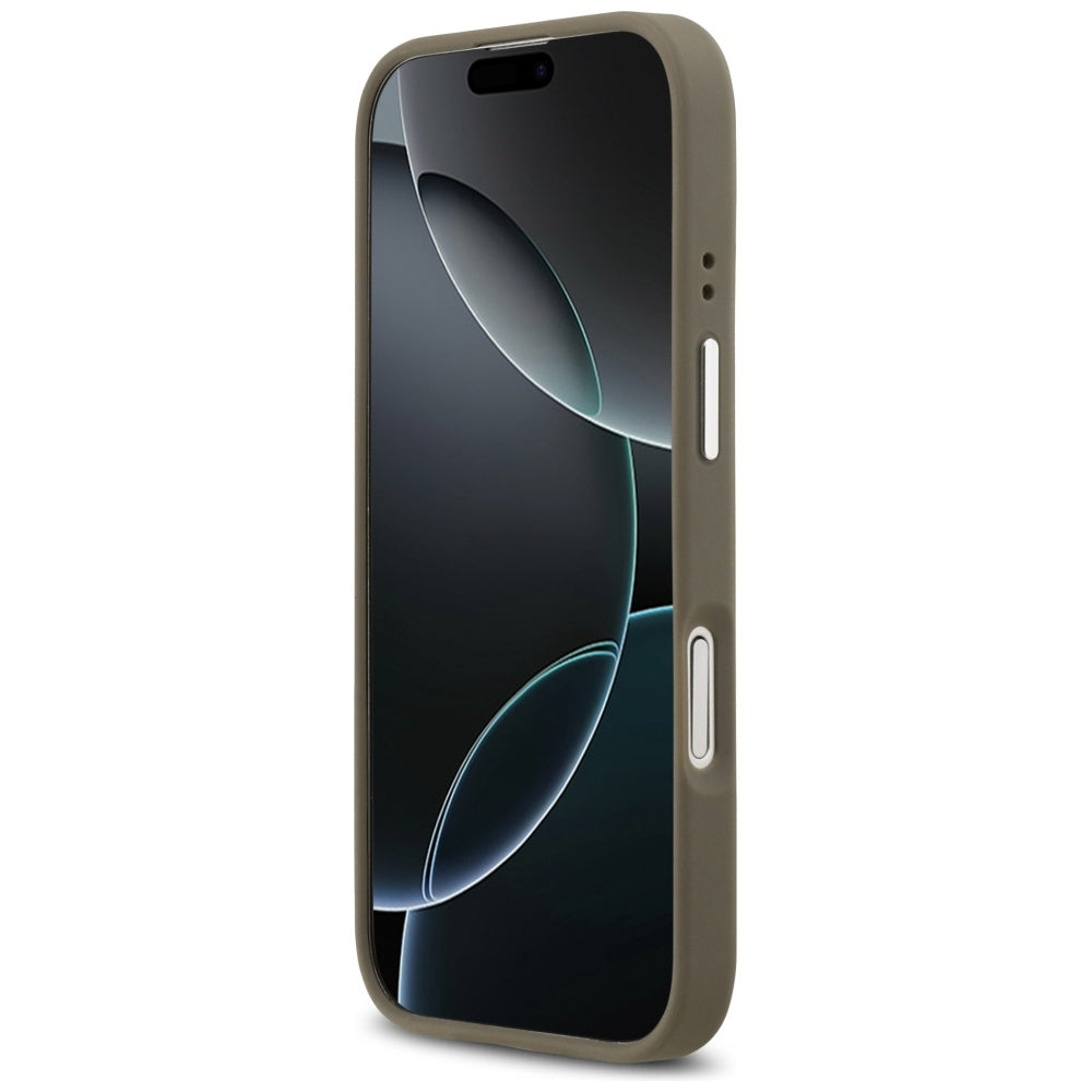 Husă Guess iPhone 17 Hardcase Grained Big 4G Classic Logo, maro – imagine 4