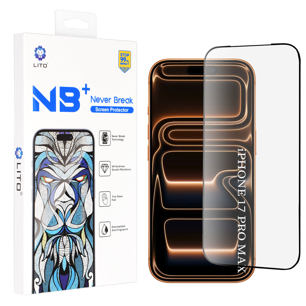 Folie ceramică Lito NB Never Break iPhone 18 Pro Max / 17 Pro Max – imagine 1 din 3