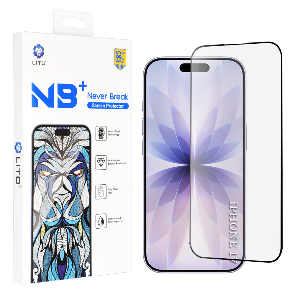 Folie sticlă Lito NB Never Break iPhone 17 / 16 Pro – imagine 1 din 3