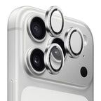 Protecție lentile Blueo ramă metalică iPhone 17 Pro / 17 Pro Max – Argintiu cu cristale – imagine 1 din 9