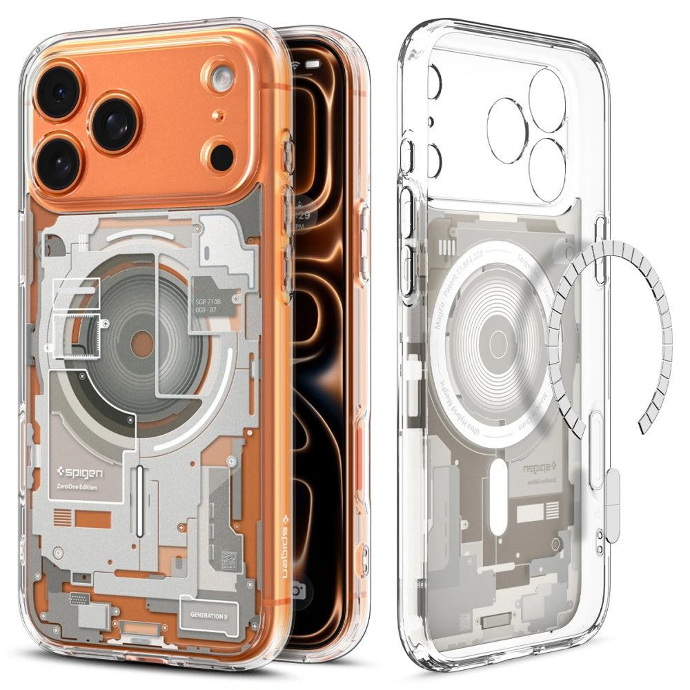 Husă Spigen Ultra Hybrid Zero One MagSafe iPhone 17 Pro Max – Natural Titanium (titan) – imagine 7