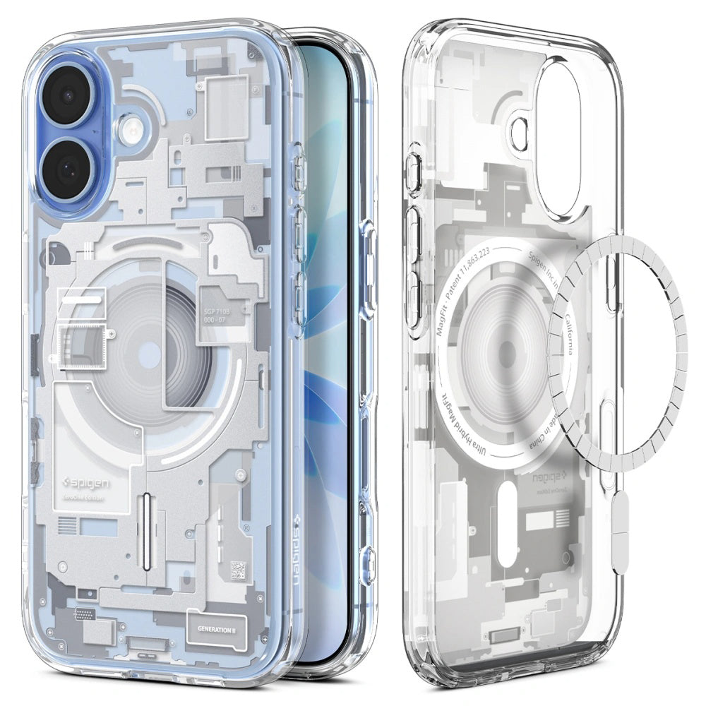 Husă Spigen Ultra Hybrid Zero One MagSafe iPhone 17 – Alb – imagine 10