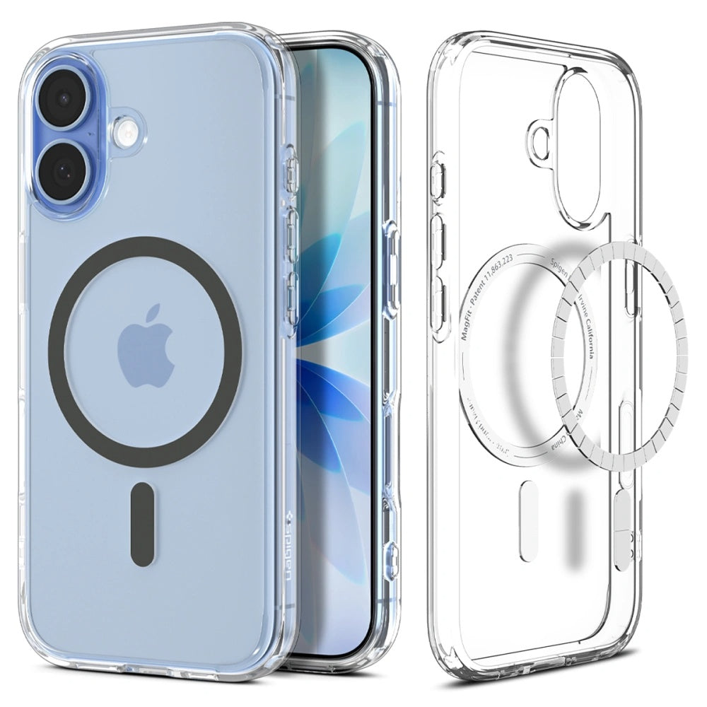 Husă Spigen Ultra Hybrid MagSafe iPhone 17 – Transparent / Grafit – imagine 9