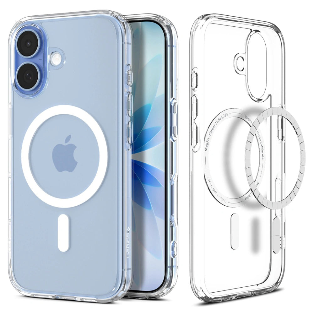 Husă Spigen Ultra Hybrid MagSafe iPhone 17 – Transparent / Alb – imagine 1