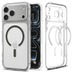 Husă Spigen Ultra Hybrid MagSafe iPhone 17 Pro Max – Transparent / Grafit – imagine 7