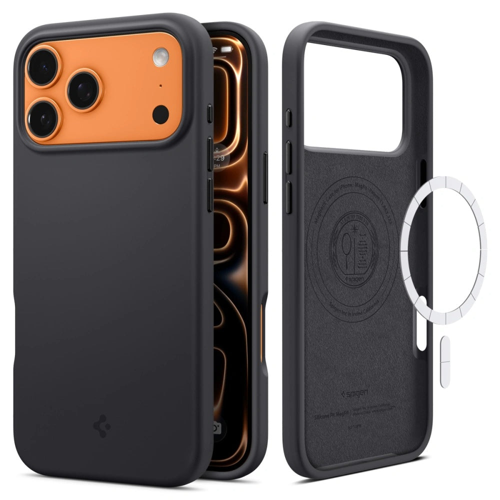 Husă Spigen Silicone Fit MagSafe iPhone 17 Pro – Negru – imagine 1
