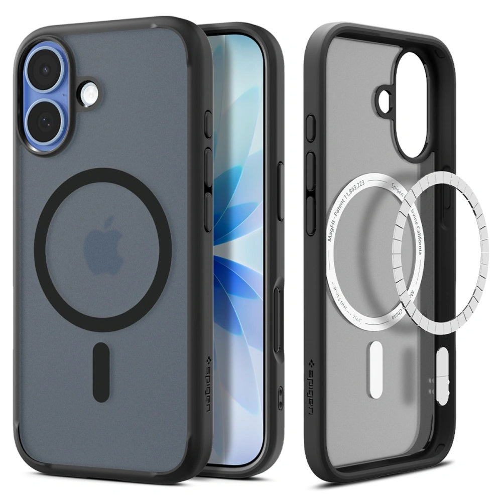 Husă Spigen Ultra Hybrid MagSafe iPhone 17 – Frost Black (negru mat translucid) – imagine 11