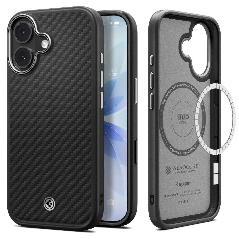 Husă Spigen Enzo Aramid T MagSafe iPhone 17 – imagine 3