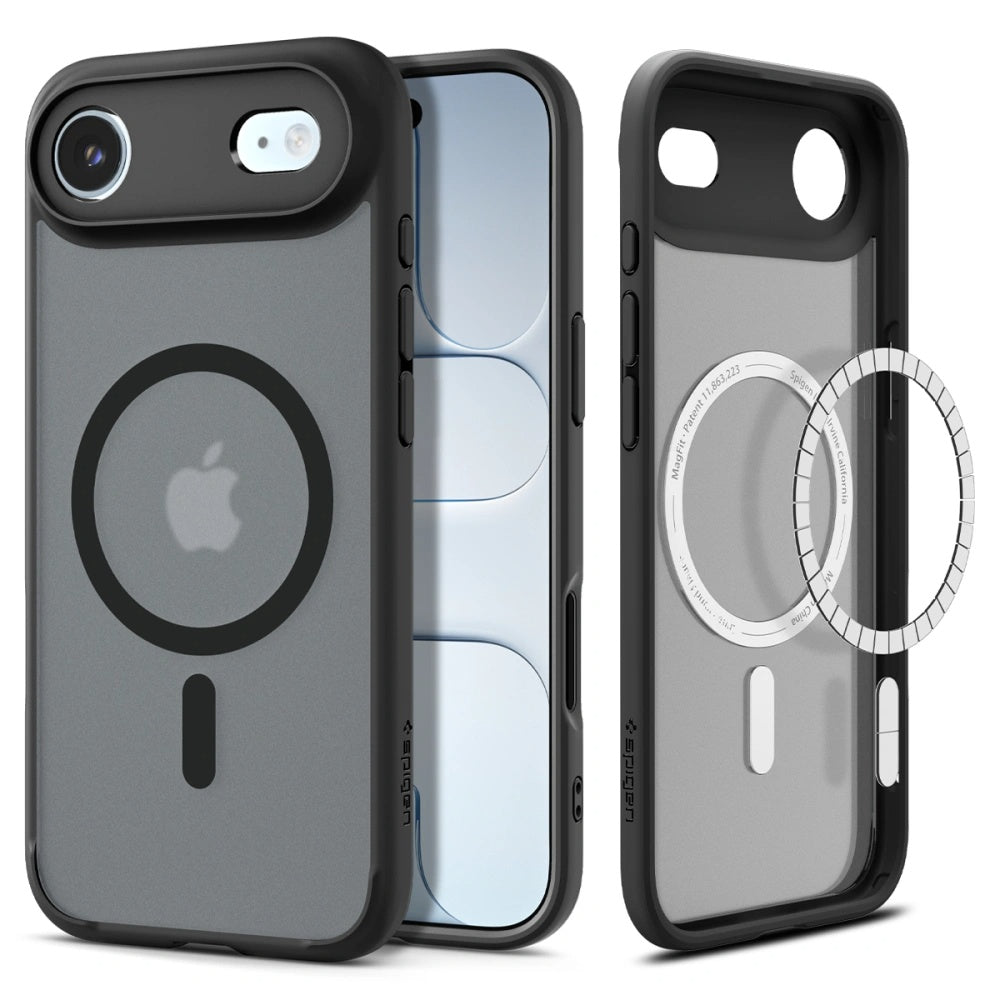 Husă Spigen Ultra Hybrid MagSafe iPhone Air – Frost Black (negru mat translucid) – imagine 11