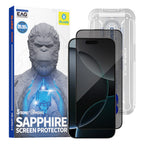 Folie privacy Blueo Sapphire 9H iPhone 17 Pro / 17 / 16 Pro – imagine 1 din 2