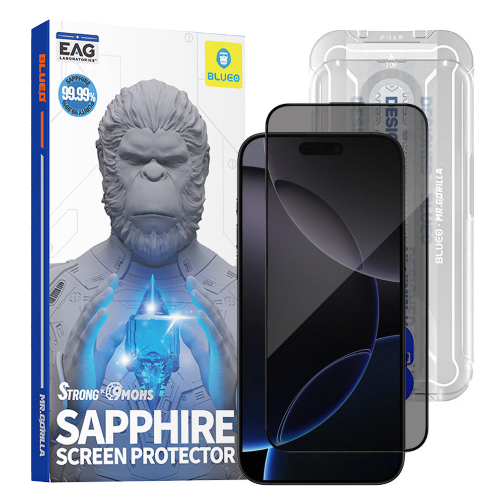 Folie privacy Blueo Sapphire 9H iPhone 17 Pro Max / 16 Pro Max – imagine 1 din 5