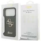 Husă Guess iPhone 17 Pro Silicone Big 4G Script, kaki – imagine 7