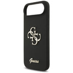 Husă Guess iPhone Air Silicone Big 4G Script, negru – imagine 3