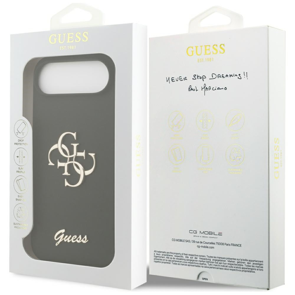 Husă Guess iPhone Air Silicone Big 4G Script, negru – imagine 7