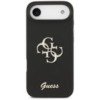Husă Guess iPhone Air Silicone Big 4G Script, negru – imagine 1