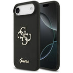 Husă Guess iPhone Air Silicone Big 4G Script, negru – imagine 6